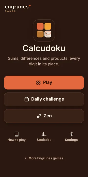 Calcudoku screenshot