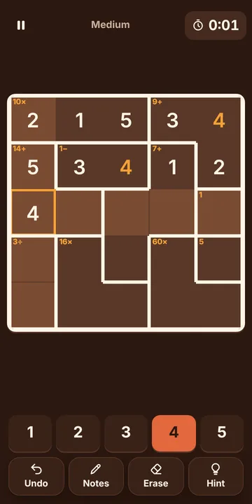 Calcudoku screenshot