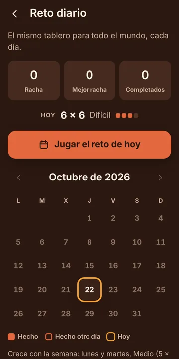 Captura del Calcudoku
