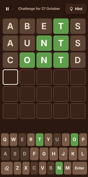 Five Letters screenshot