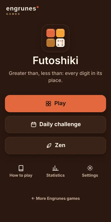 Futoshiki screenshot