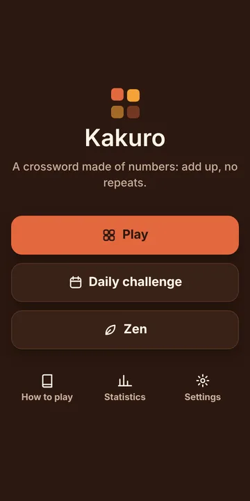 Kakuro screenshot