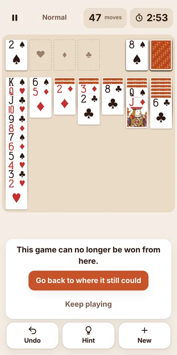 Solitaire screenshot