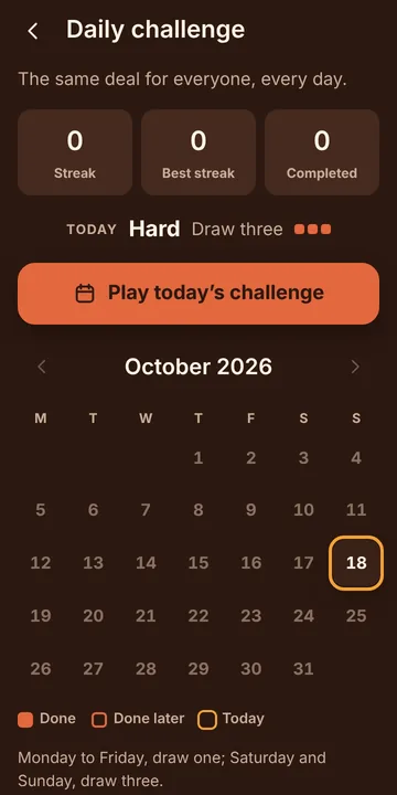 Solitaire screenshot