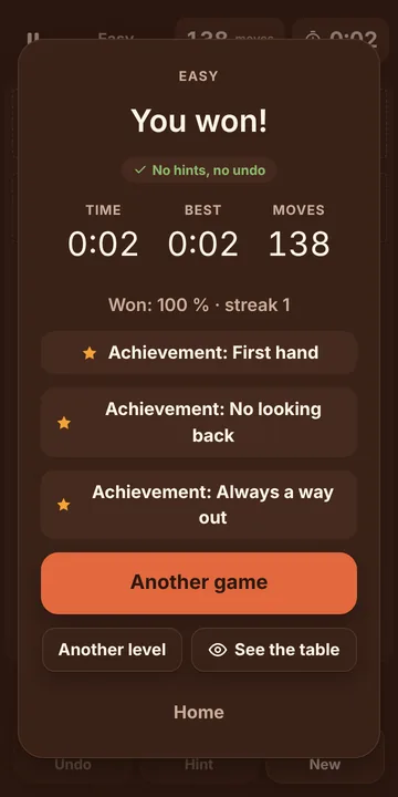 Solitaire screenshot