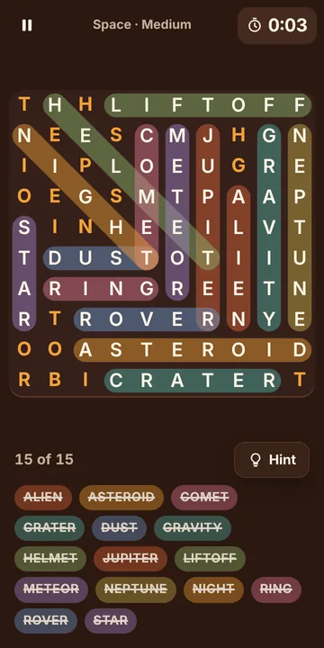 Word Search screenshot