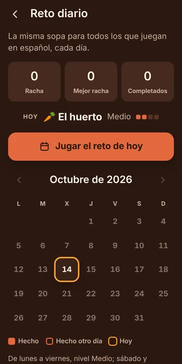 Captura de la Sopa de letras