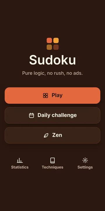Sudoku screenshot